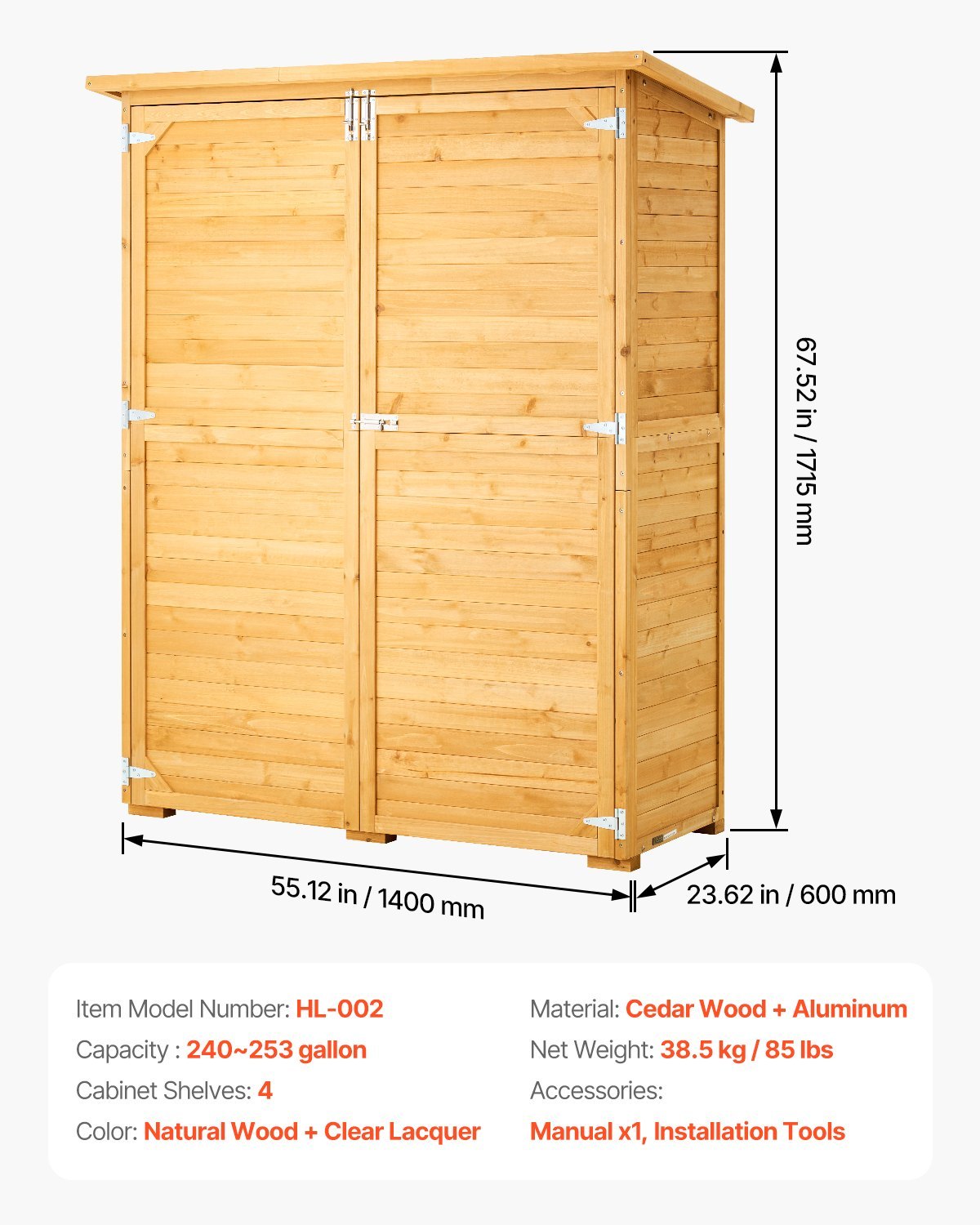 Outdoor Wooden Storage Shed