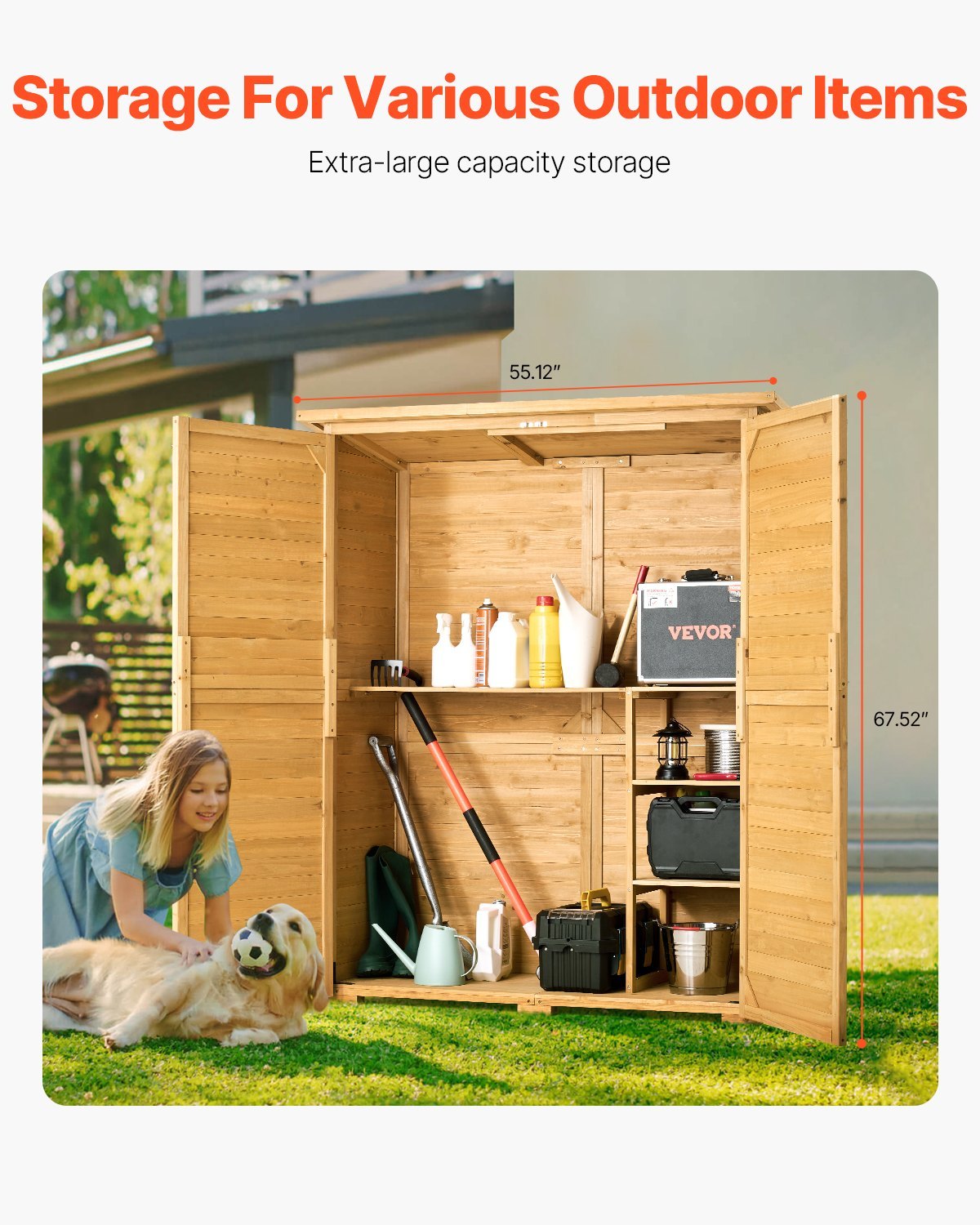 Outdoor Wooden Storage Shed
